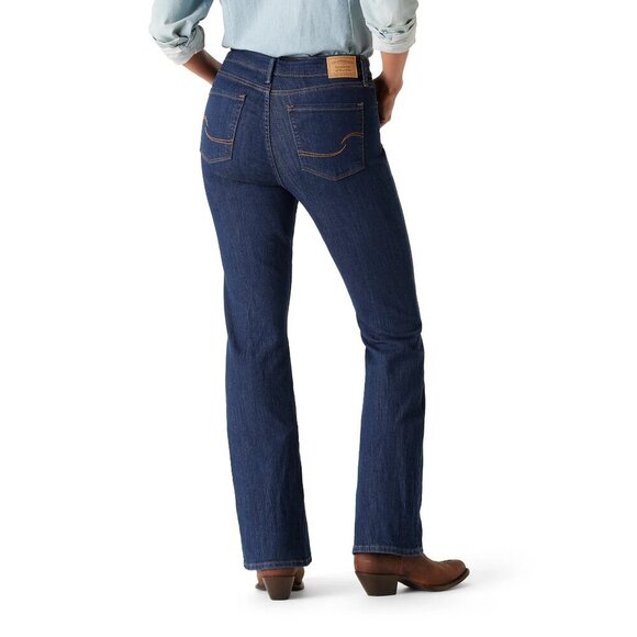 Levi Strauss Signature Women's 8 Modern Bootcut Jeans Dark Blue Wash - Picture 4 of 10